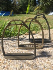 Etriers anciens fonte  laiton-lot de 3 -France - XIXe S- art-collection-déco-