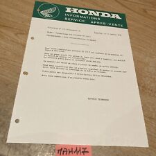 Honda moto 1978 CB125T ressort verrouillage vitesse note SAV