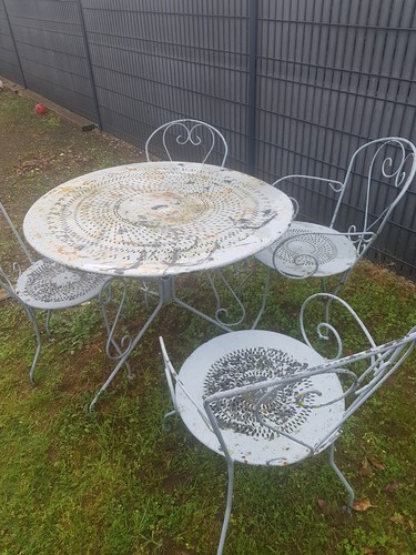 Salon jardin fer forgé - fer,