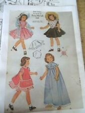 1812 PATRON McCALL VINTAGE ANNEE 50  CREATIONS GARDE ROBE POUPEE DE 40,5 CM