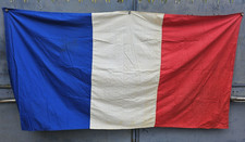Grand drapeau Français Libération 1944 45 WW2 big French flag cotton original