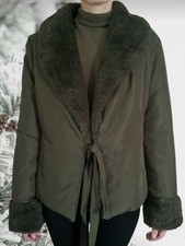 Doudoune satinée vert kaki 42/44