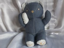 Doudou ours gris tissu