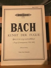Bach Art de la fugue contrapunctus 8 13 partition violon alto violoncelle Peters