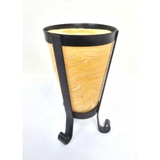 BOUGEOIR METAL NOIR AVEC SA