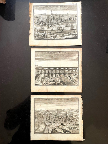 Trois gravures saint malo - gravures:, saint-malo