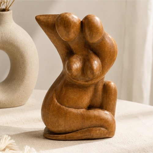 Statue couple amoureux bois - statue,