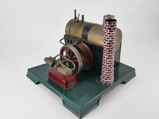 machine à vapeur SETINSEUL France sur socle de 27 x 27 cm jouet ancien