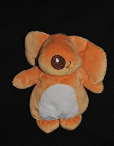 Peluche doudou chien - , orange