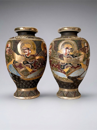 Paire vases japonais - paire, de