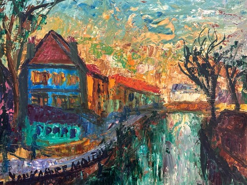 Ancien tableau paysage