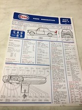 Fiche technique automobile Esso BMW 1600-2 9CV 1969