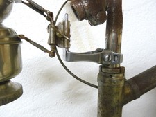 RARE Support lanterne AFA Porte lampe carbure acétylène bougie huile vélo ancien