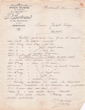 33 BORDEAUX, religieux, BERTRAND 1911 articles, acier