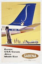 Affiche poster sabena - poster,