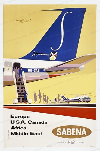 Affiche poster sabena - affiche,