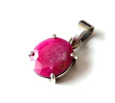Pendentif en Rubis et Argent