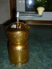 ANCIEN MOULIN A CAFE EN ALUMINIUM DORE VINTAGE ANNEE 50 COFFEE GRINDER