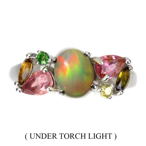 925 bague argent ovale feu - 925,