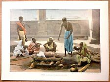 LA CRÉMATION Ceylan Sri Lanka Inde - Photochromie fin 19ème gravure