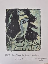 Jacques ALARY technique mixte sur papier 50cm /65cm signée mixed media 