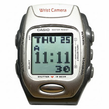 Vintage CASIO WQV-2 Wrist Camera Digital Watch IR Communication Monochrome Japon