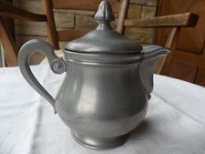 Arts décoratifs Petit pot couvert étain Anse et bec verseur France Titre légal