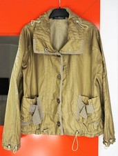 Nwt ! Veste Gibraltar en lin mélangé enduit devant bouton SULU Kerstin Bernec...