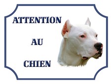 Plaque Alu 15x20cm "Attention