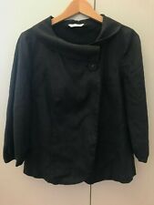 Veste noire Promod 38 col bateau lin/ramie doublée coton