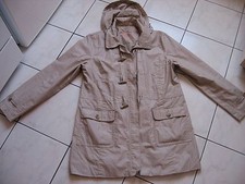 SCOTTAGE PARKA UNIE EN LIN ENDUIT Brandebourg Taille 4 NEUVE     