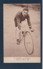 CYCLISME carte cycliste GABRIEL POULAIN Champion du Monde 1905