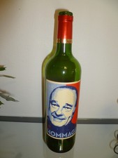 Hommage Jacques Chirac -  bouteille de vin vide collector