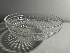 Ancienne coupe saladier plat en cristal taillé