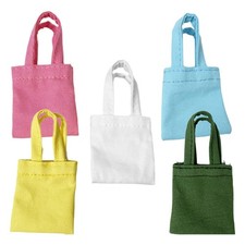  Mini sac en toile pour décoration de maison de poupée, 5 pièces, petit sac en