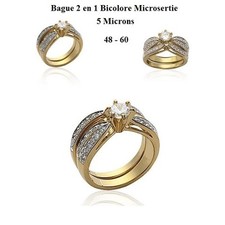 Dolly-Bijoux Bague 2en1 T50