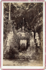 Office religieux en forêt Vintage albumen print	 Tirage albuminé