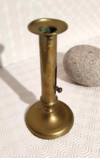 bougeoir ancien en laiton avec poussoir vintage 1930