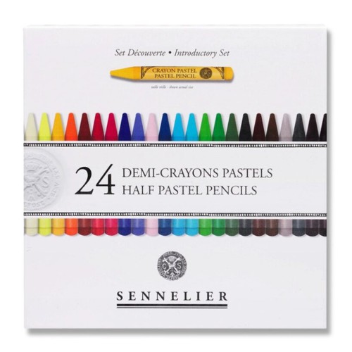 Demi crayons pastels boite - demi-crayons,