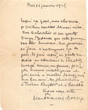 2 LETTRES AUTOGRAPHES de JEAN FRANCIS-BOEUF A JEAN ROYERE (1925-1929) 3 pages