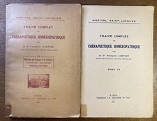 Francois Cartier Homeopathie Traité Thérapeutique Baillière 1929 (2 Volumes)