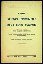 Revue de science criminelle et