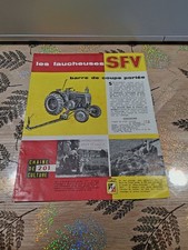 Rare brochure  PROSPECTUS GAMME TRACTEUR SFV les Faucheuses Années 50 Original 