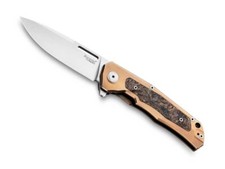 Q4.BR - COUTEAU LIONSTEEL Q4TTRO TITANIUM BRONZE/FIBRE DE CARBONE