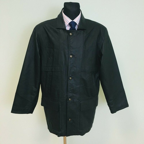 Manteau veste cuir noir jcc - veste,