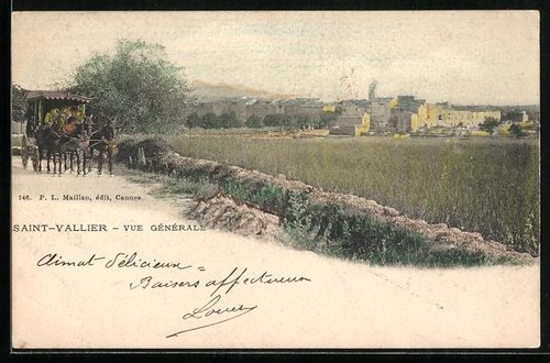 Cpa saint vallier vue - saint-vallier,,