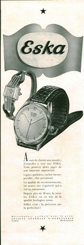 Publicité ancienne montre