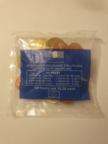 Sachet monnaie euros france - sachet,