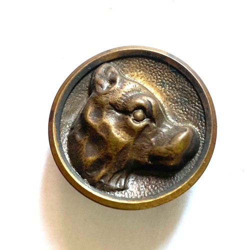 Antique hunting button - , veneer