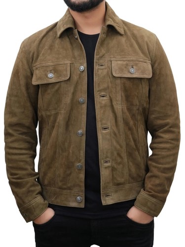 Chemise homme cuir suédé - en,